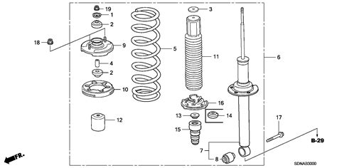 Honda Accord Coupe Shock Absorber Assy Rr Rear Steering Sdp