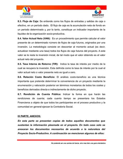 Lineamientos Basicos De Proyecto Socioproductivo Pdf