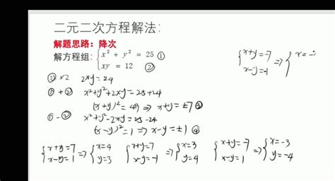 21 61 二元二次方程组的解法