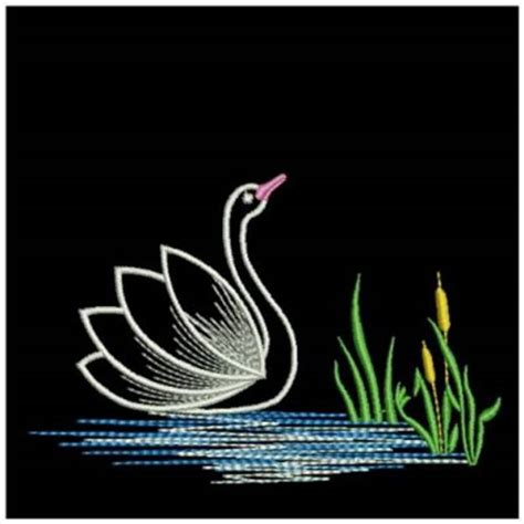 Elegant Swans 3 Machine Embroidery Design Embroidery Library At