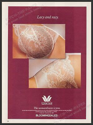 Wacoal Lingerie Bra Panties S Print Advertisement Ad Lacy And