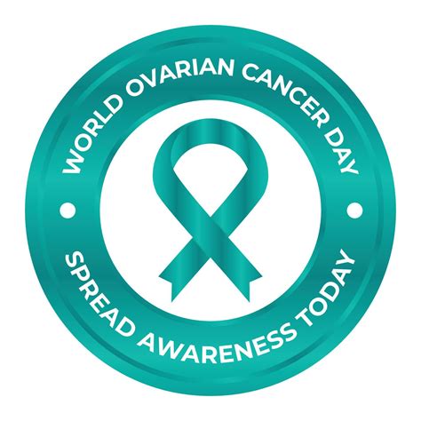 World Ovarian Cancer Day On May 8th Badge Vector Illustration Vector