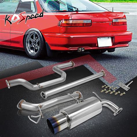 Burnt Tip Stainless Steel Racing Catback Exhaust System Integra