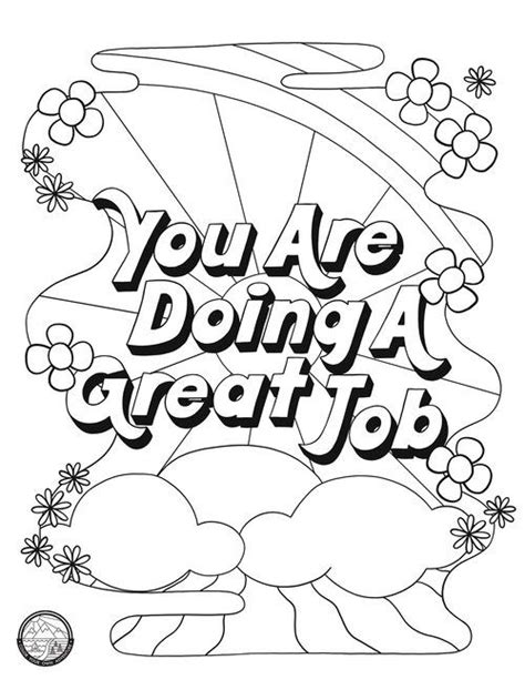 You Are Doing A Great Job Coloring Page Quote Coloring Pages