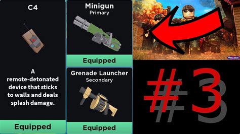 ROBLOX Base Battles RANDOMIZED LOADOUTS PART 3 Minigun Grenade