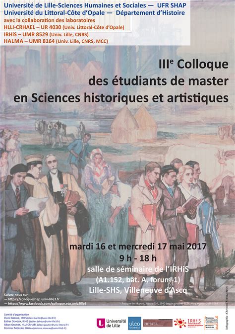 IIIe colloque des étudiants de master en Sciences Historiques et