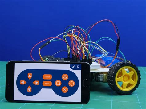 4 Wheel Robot Made With Arduino Controlled Using Dabble Arduino Project Hub