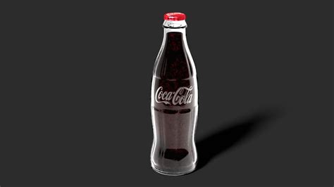 Realistic Bottle Of Coca Cola Free 3d Model 3ds Obj Dae Blend