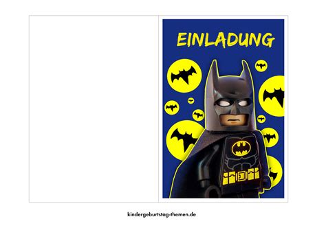 Batman Einladungskarten Selbst Basteln Printable Vorlagen