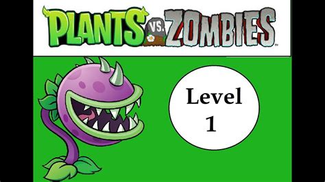 Original Plants Vs Zombies Level 1 Gameplay Youtube