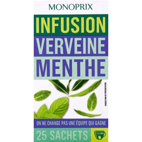 Monoprix Infusion Verveine Menthe Monoprix Fr