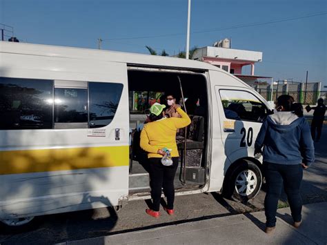 Implementan filtros sanitarios en el transporte público en Cuautla