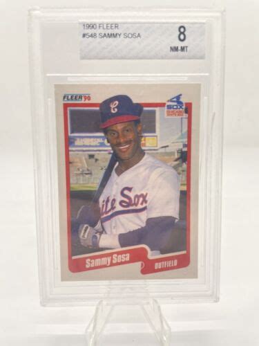 1990 FLEER 548 SAMMY SOSA ROOKIE CARD GRADE BGS 8 EBay