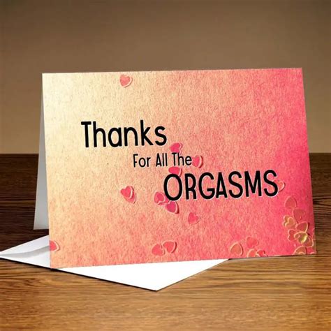 Buy Personalized Thanks For All Orgasms Card Online At Best Prices