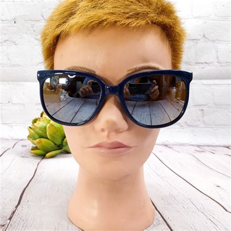 Large Round Sunglasses Dark Blue 90s Vintage Nos Sun … Gem