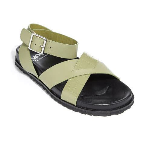 B Ware VIA MILANO Damen Sandalette Echt Leder Nappa Verstellb Schnalle