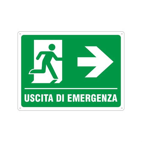 Centro Sill Shop Cartello Uscita Di Emergenza A Destra Iso