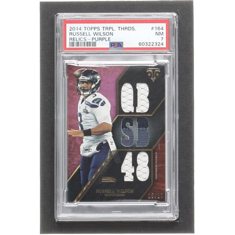 Russell Wilson Topps Triple Threads Relics Purple Ttr