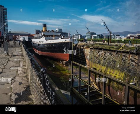 Belfast Harbour And The Titanic Quarter Of Belfast In Northern Ireland