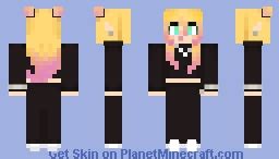 Girl With Blonde And Pink Minecraft Skin