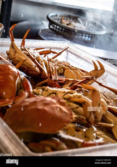 Dungeness Fresh Local Steamed Crab At Fishermans Grotto Eatery