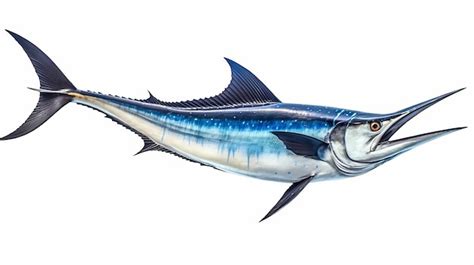 Premium Ai Image Blue Marlin Swordfish Isolated On A White Background