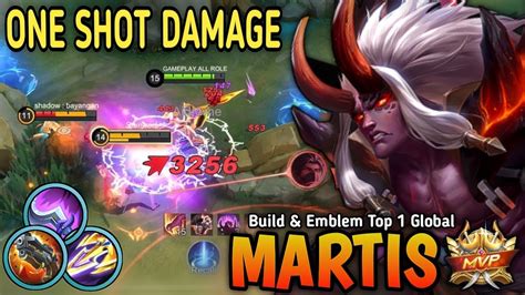 100 ONE SHOT DAMAGE Martis Super Damage Build And Emblem PLS TRY