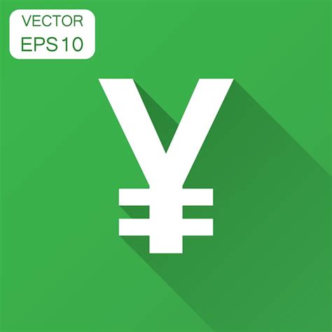 Icono Vectorial De Moneda De Dinero De Yen Yuan En Estilo Plano