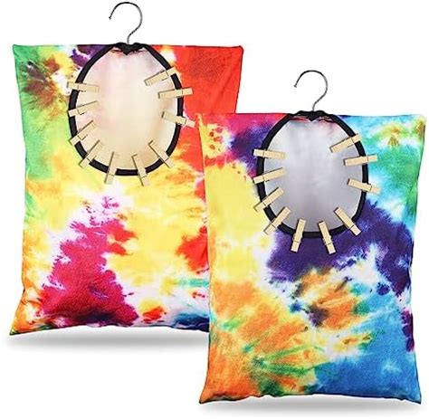 Amazon 2 Pcs Clothes Pin Hanging Bag Tie Dye Clothes Pin Bag With