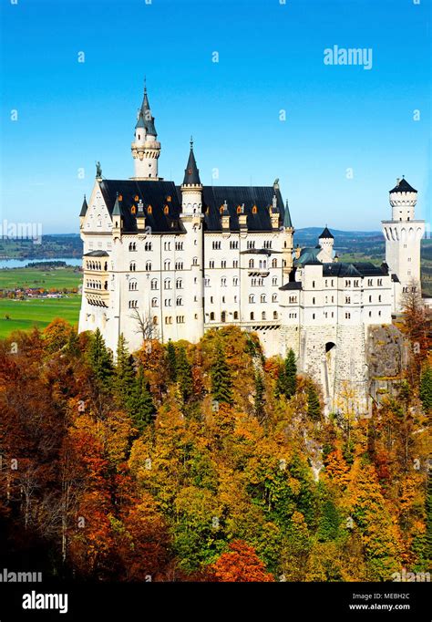 Neuschwanstein Castle in Autumn, Bavaria, Germany Stock Photo - Alamy