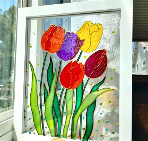 Beautiful Glass Painting Designs Of Flowers