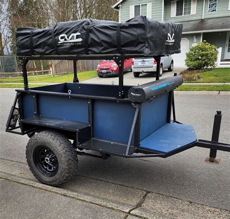 Diy Utility Trailer Roof Top Tent Rack Artofit