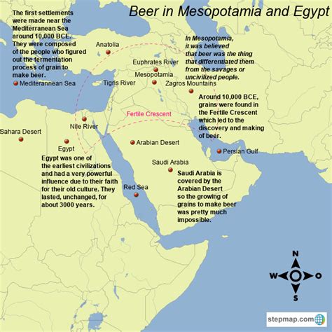 Beer In Mesopotamia And Egypt Map Map