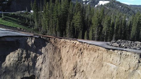 Drone Footage Teton Pass Road Collapses Long Term Closure Expected Kget 17