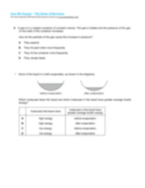 Solution 12 Kinetic Model Of Matter Energy Thermal Physics Cie O Level