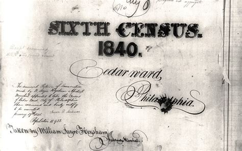 The 1840 US Census