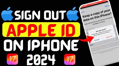 How To Sign Out Apple Id On Iphone 2024 How To Sign Out Apple Id On Iphone Ios 17 2024 Ipad