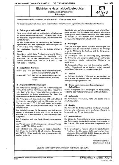 DIN 44973-2:1981 DE - Elektrische Haushalt-Luftbefeuchter ...