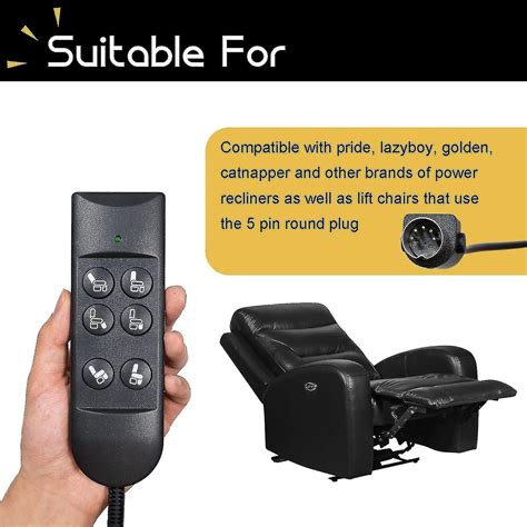 6 Button Remote For Recliners 5 Pin Lift Chair Handset Controller Hand Control For Power