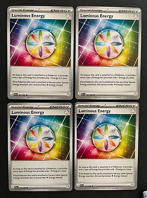 4x LUMINOUS ENERGY 191 193 PALDEA EVOLVED Pokemon Uncommon ENERGY