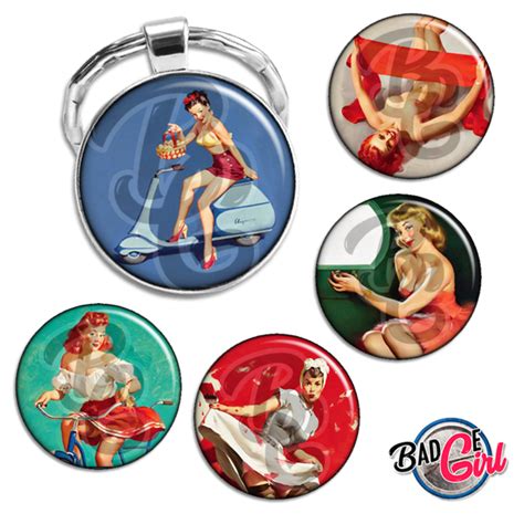 Images Pin up Cabochon à imprimer BadgeGirl