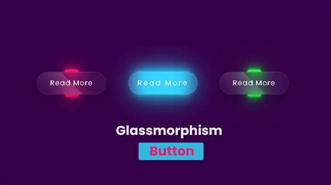 Css Glassmorphism Button Hover Effects Glass Morphism Tutorial