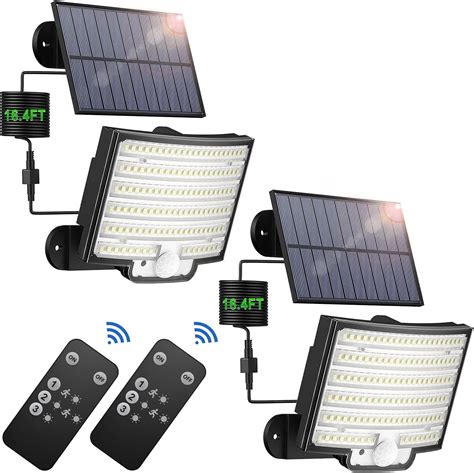 Szrsth Solar Lights Outdoor Pack Led Solar Powered Motion Sensor