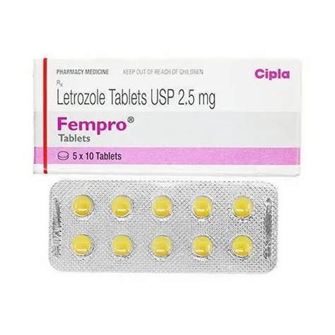 2 5mg Letrozole Tablets USP 2 5 Mg Packaging Type Box At Rs 250