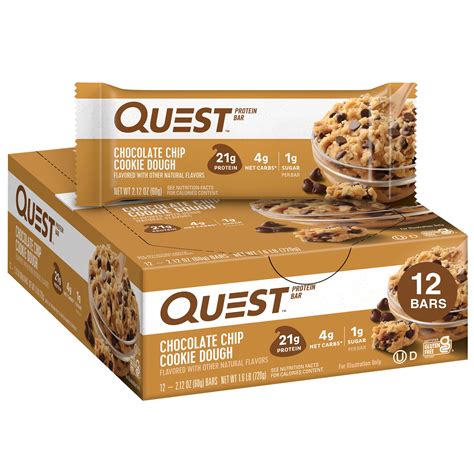 Quest Protein Bar Chocolate Chip Cookie Dough G Protein Ct