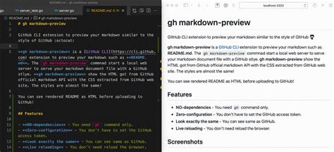 Github Yusukebegh Markdown Preview Github Cli Extension To Preview