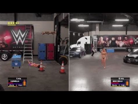 WWE 2K18 2 Out Of 3 Falls Count Anywhere Extreme Rules Bikini Match