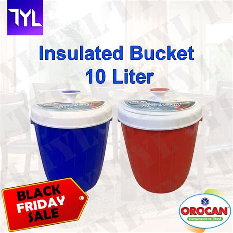 Orocan Insulated Bucket 10 Liter Ice Rice Cooler Warmer Ice Bucket Rice Bucket Hot Cold Summer