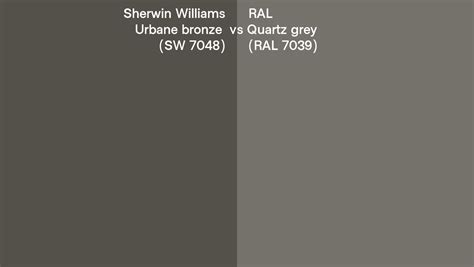 Sherwin Williams Urbane Bronze SW 7048 Vs RAL Quartz Grey RAL 7039