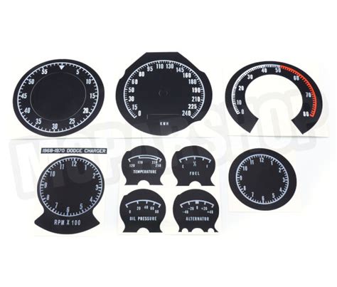 Gauge Face Decal Set B Body Rally Cluster Black Face Kmh